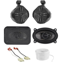 8" Swivel Tower Speakers+Front Speaker Upgrade For 1987-1995 JEEP WRANGLER YJ