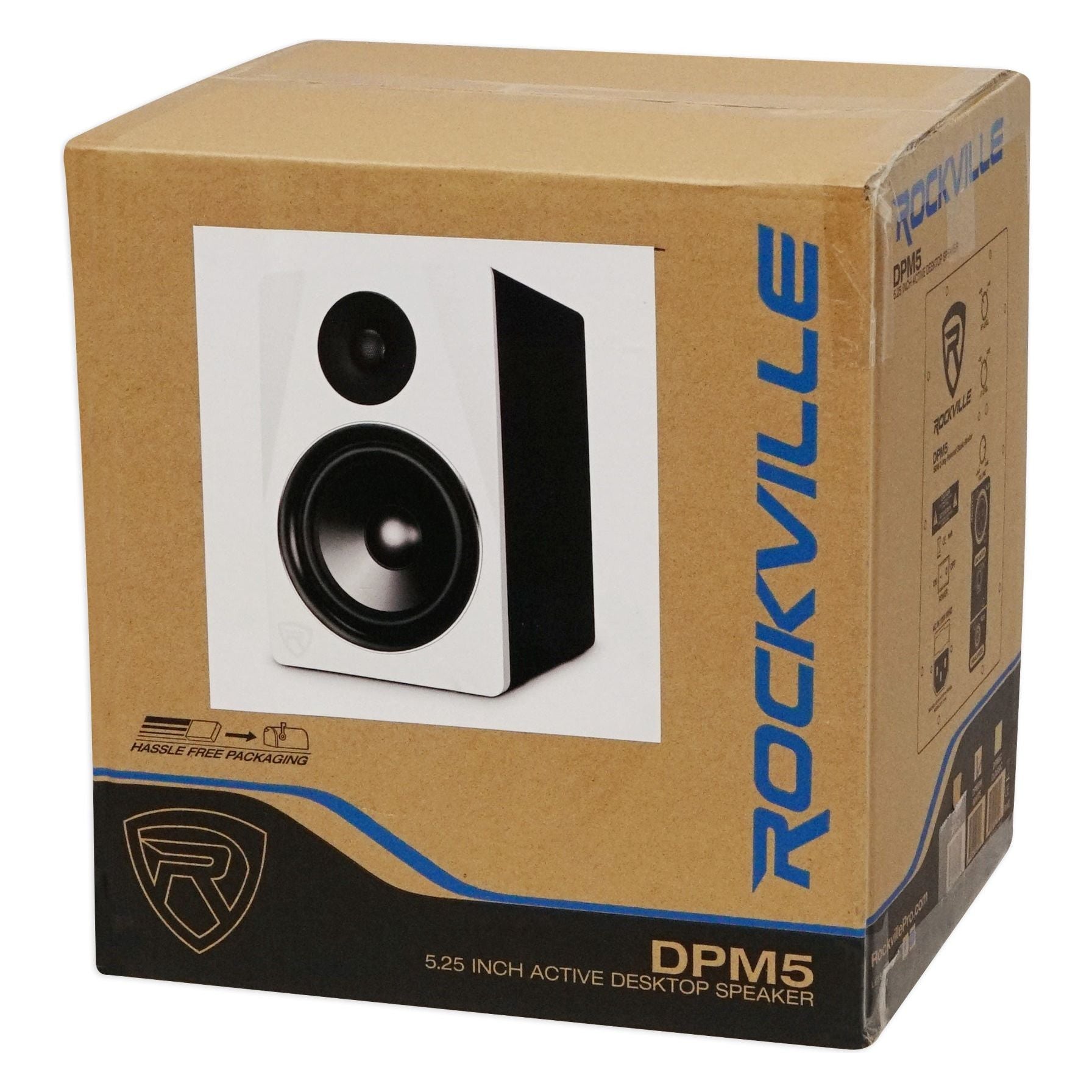2) Rockville DPM5W 300w Dual Active Studio Monitors+Stands+