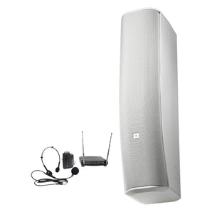 JBL CBT 70J-1 500w White Swivel Wall Mount Line Array Column Speaker+Headset Mic