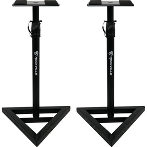 2 Pairs Rockville RVSM1 Near-Field Studio Monitor Stands w/ Adjustable Height
