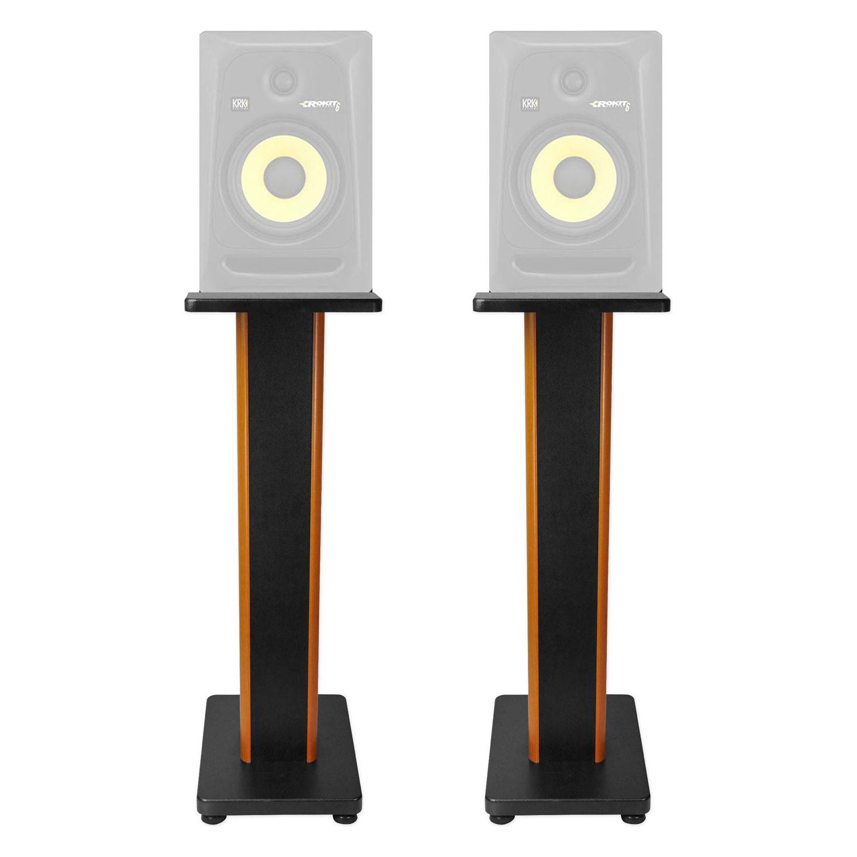2 Rockville Adjustable Studio Monitor Speaker Stands For KRK ROKIT 5 G3  Monitors