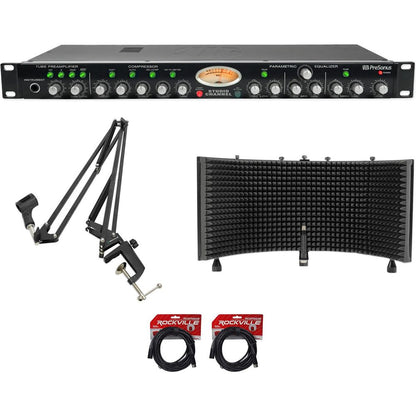 StudioChannel Tube Mic Preamp with Boom Arm, Large Isolation Shield and Cables