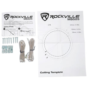 (2) Rockville 5.25" 400 Watt 360° Swivel Black Aluminum Wakeboard Tower Speakers