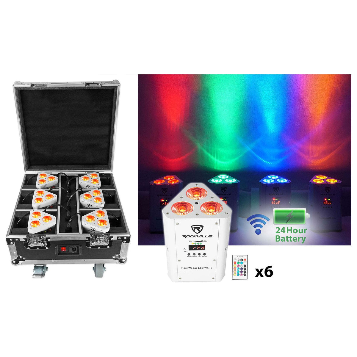 RockWedge Package White 6-Pack + ROCKFORCE W2 Controller Bundle