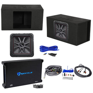 KICKER 45L7R154 15" 1800 Watt L7R Car Subwoofer+Ported Box+Mono Amplifier+Wires