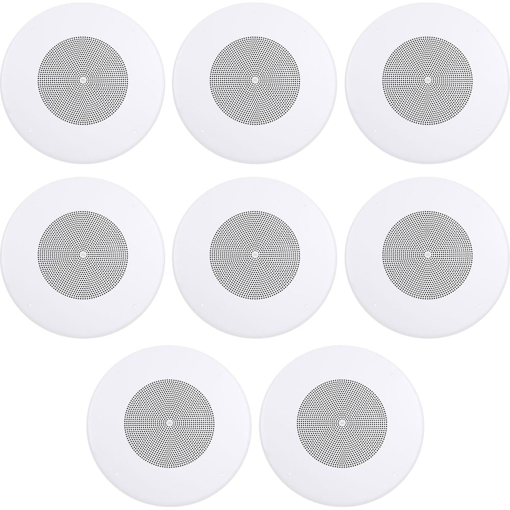 (8) CSS8018 8" Commercial 70V/100V 10W Ceiling Speakers
