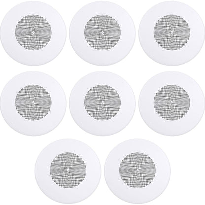 (8) CSS8018 8" Commercial 70V/100V 10W Ceiling Speakers