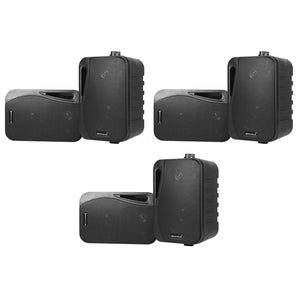 6) Rockville HP4S Black 4 inch Outdoor/Indoor Home Theater Patio Swive Speakers