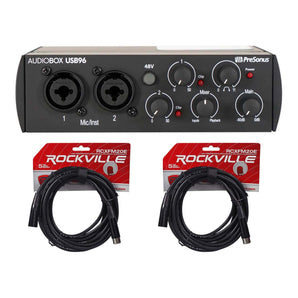 PRESONUS AUDIOBOX 96 2x2 Bus-powered Audio 2.0 Recording Interface+Cables
