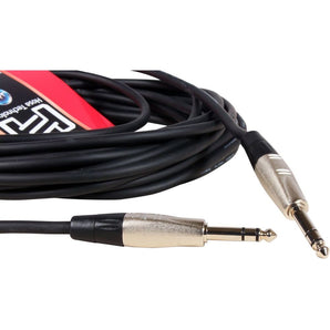 (2) Hosa HSS-030 1/4" TRS to 1/4" TRS 30 Foot Balanced Interconnect Audio Cables