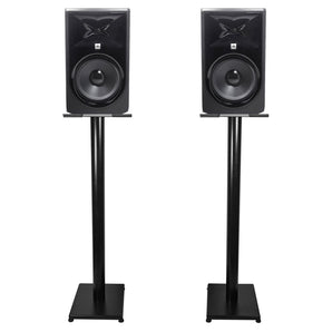 Pair JBL 308P MkII 8" Powered Studio Monitor Monitoring Speakers+37" Stands