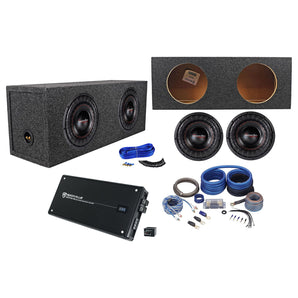 (2) American Bass XFL-1044 2000 Watt 10" Subwoofers Subs+Mono Amplifier+Amp Kit