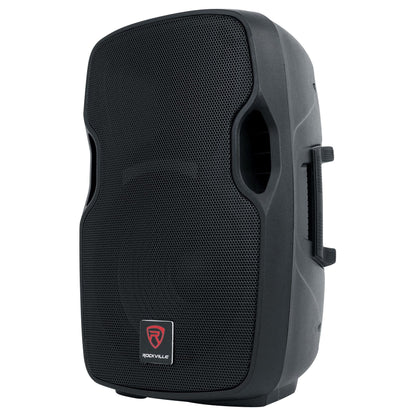 BPA12 12" Speakers 2-Pack + Mixer + Stands + Wired Mic Bundle