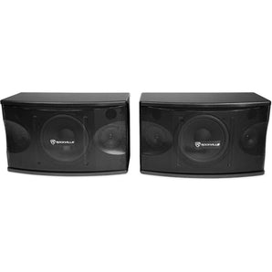 Pair Rockville KPS80 8" 3-Way 800w Karaoke/Pro Speakers+Adjustable Wall Brackets