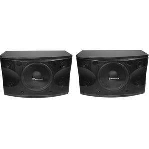 Pair Rockville KPS12 12" 1600w Karaoke Speakers+Bluetooth Pro Amplifier Mixer + 50' Ft. Speaker Wire