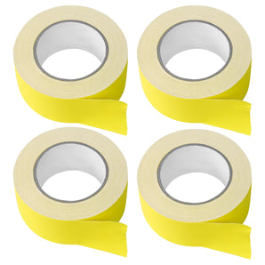 (4) Rolls Rockville Pro Audio/Stage Wire ROCK GAFF Yellow Gaffers Tape 2"x100 Ft