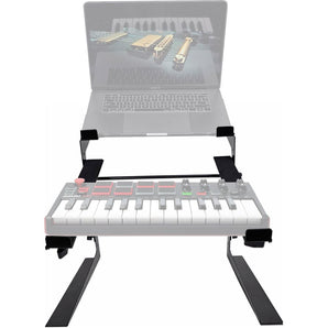 Rockville Dual Shelf Laptop+Controller Stand for Akai MPK Mini mkII Keyboard