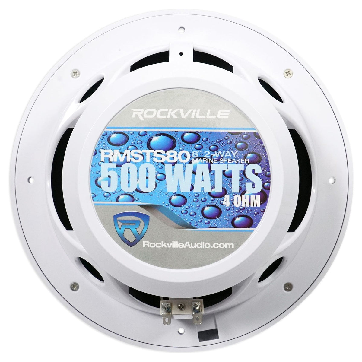 (8) RMSTS80W 8" Marine Boat Speakers+8-Channel Amplifier+Amp Kit