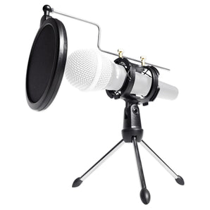 Rockville RTMS21 Podcast Podcasting Dynamic Microphone Stand+Filter+Shock Mount