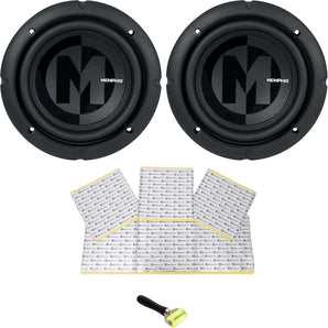 (2) Memphis Audio PRX624 6.5" Car Audio Subwoofers 300 Watt Subs + ROCKMAT