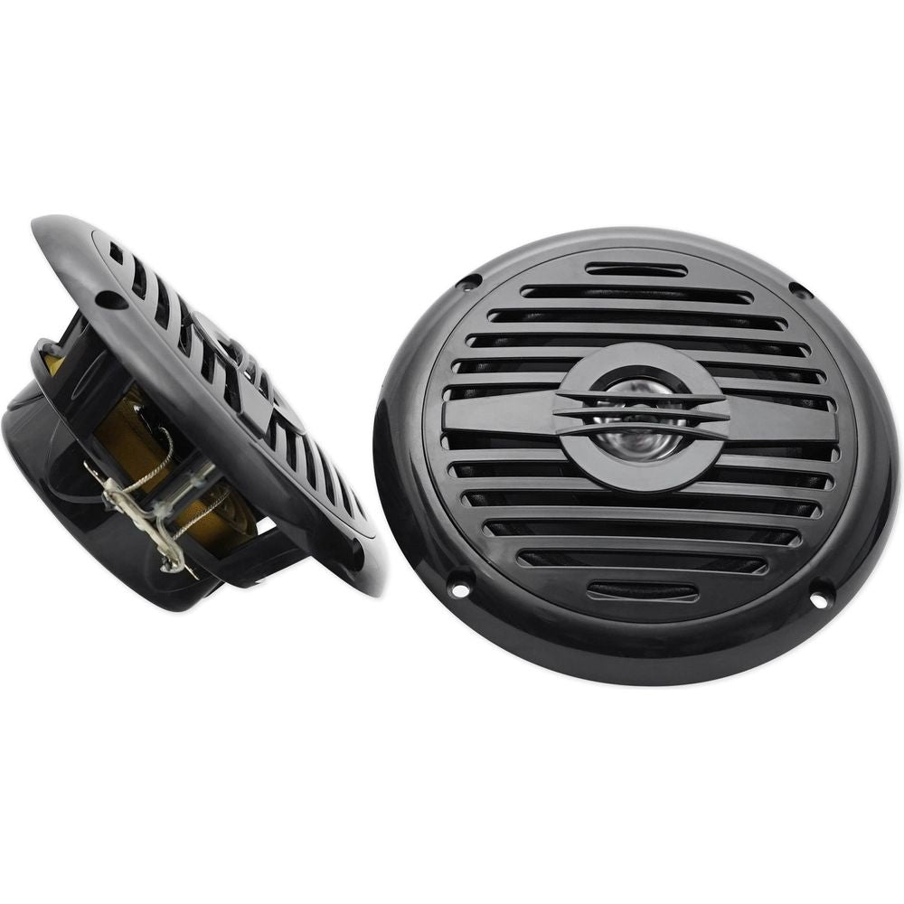 5.25" 360 Degree Swivel Chrome Surface Mount Boat Speakers