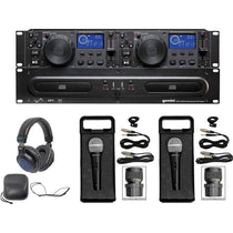 CDX-2250i DJ Media Player with Headphones and (2) Microphones