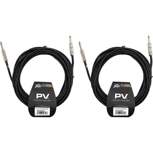 (2) New Peavey PV 25' 16 Gauge  ¼” to  ¼” Speaker Cables - 100% Copper