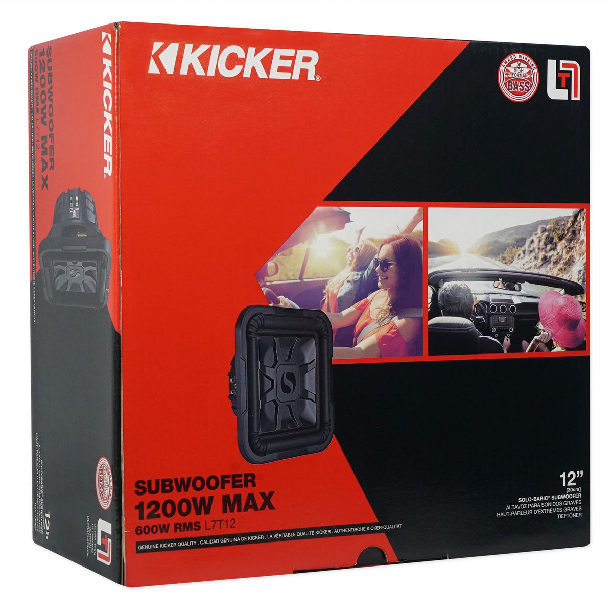 2) 46L7T124 12" 1200w L7T Car Subwoofers Solo-Baric Subs L7T124 DVC 4-ohm