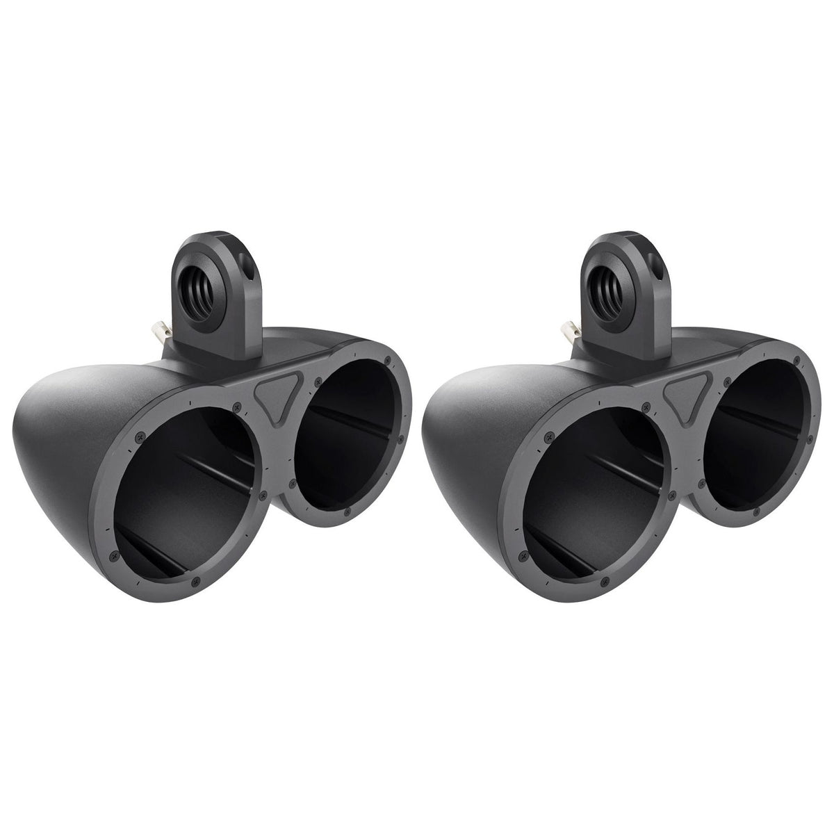 12KMTED Dual 6.5-Inch Wakeboard Tower Enclosures + ROCKBOX Bluetooth Speaker