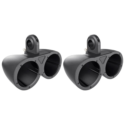 12KMTED Dual 6.5-Inch Wakeboard Tower Enclosures + ROCKBOX Bluetooth Speaker