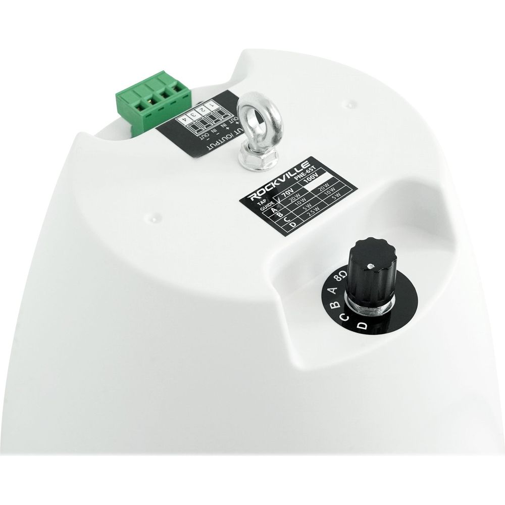 Commercial Amplifier + (2) White 6.5" Pendant Speakers