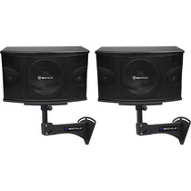 KPS10 10" Karaoke Speakers 2-Pack + RPW20 Mounts + RVSSA1 Adapters Bundle