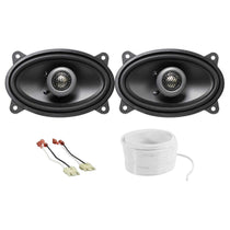 Front Speaker Replacement + Waterproof Wire Kit For 1987-1995 Jeep Wrangler YJ