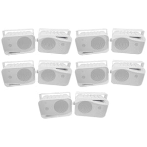 10) Rockville HP4S 4" Outdoor/Indoor Home Theater Patio Speakers+Swivel Brackets