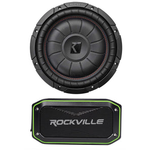 Kicker 43CVT104 COMPVT 10" 800w Slim Shallow Car Subwoofer + Speaker