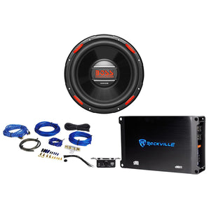 Boss Audio AR120DVC 12" 1600w DVC Car Audio Subwoofer+Mono Amplifier+Amp Kit