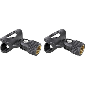 2 Rockville Universal Microphone Clip Clips For Wired Mic Such as SM57/SM58 Etc