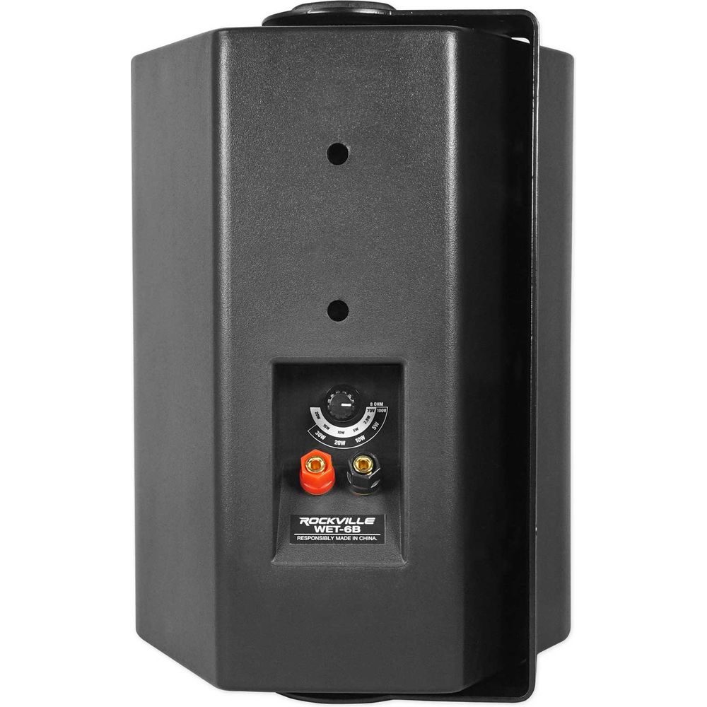 VMA160 Amplifier + 4 6.5" Black Indoor/Outdoor Speakers