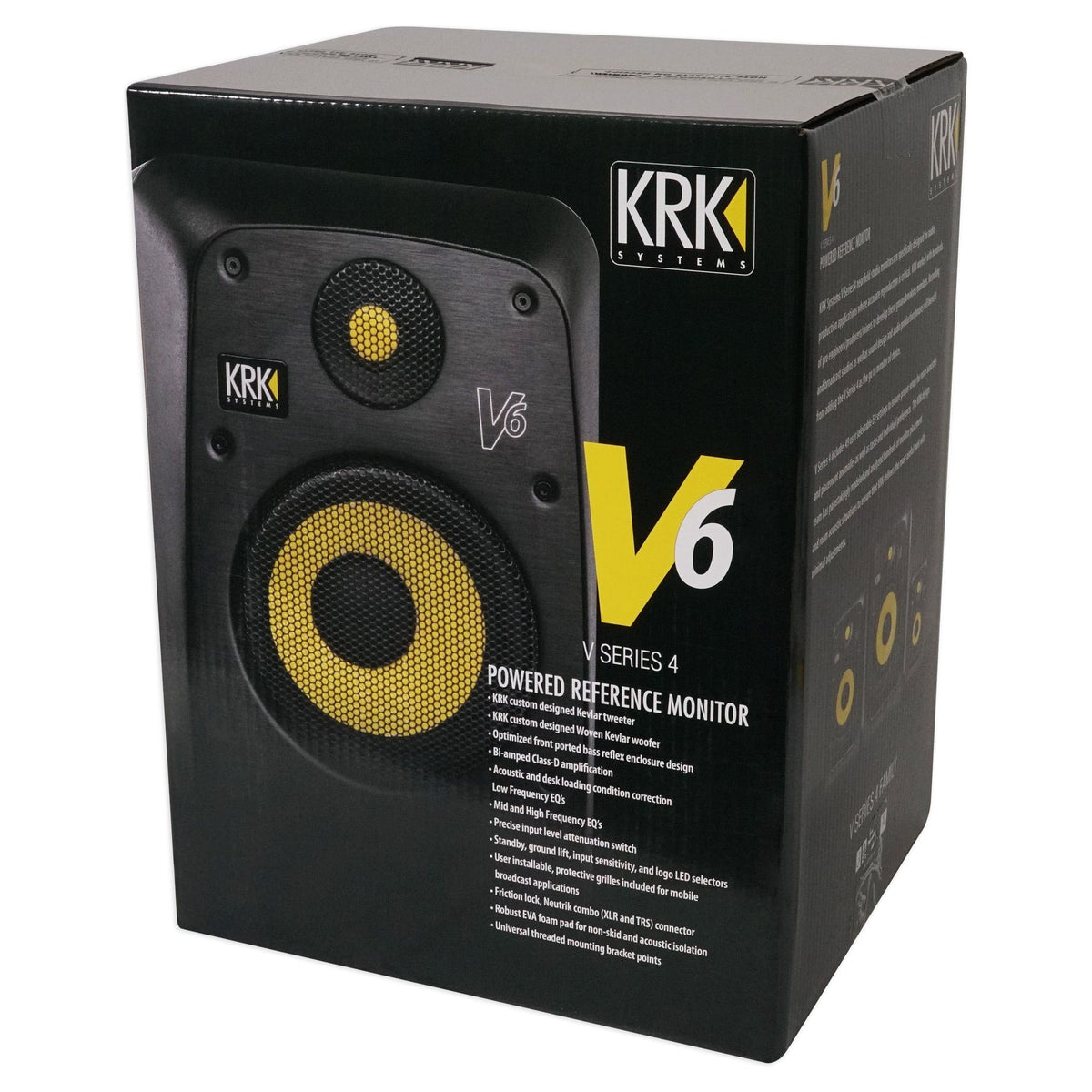 V6S4-NA 6" Powered Studio Monitor + Mic + Mount + Shield + Headphones + Pads