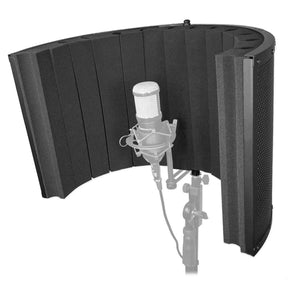 Rockville ROCKSHIELD 4 Studio Mic Isolation Shield Vocal Recording Booth+Stand