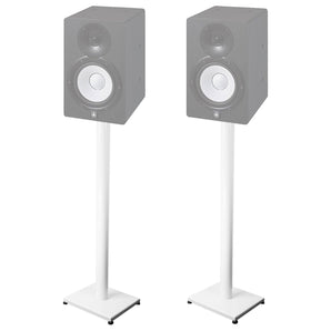 Pair 37” Steel White Stands For Yamaha HS8 Studio Monitors