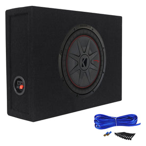 Kicker 48CWRT122 COMPRT12 1000W 12" Shallow Car Subwoofer + Sub Box Enclosure