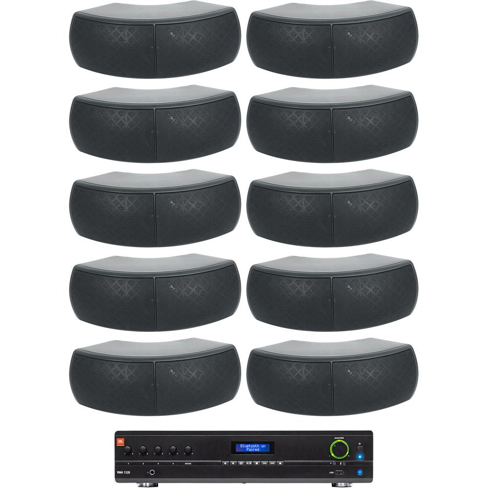 VMA1120 Amplifier + (10) Black WET-D4 Dual 4" Speakers Bundle
