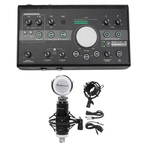 New Mackie Big Knob Studio 3x2 Monitor Controller 96kHz USB I/O+Condenser Mic