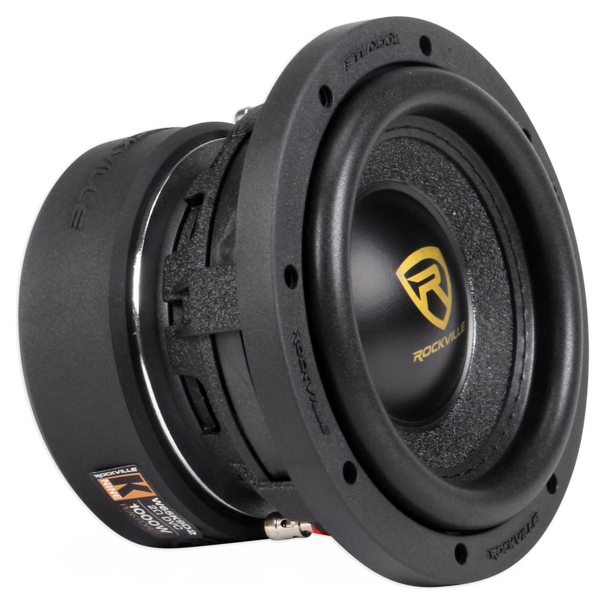 (2) W65K9D2 6.5" 1000 Watt Car Audio Subwoofers + Mono Amplifier + Amp Kit