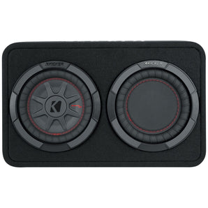 KICKER 48TCWRT82 CompRT 8" 600w Shallow Car Subwoofer+Sub Box Enclosure COMPRT12