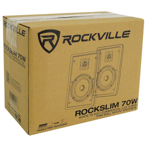 6-Zone Home Audio Receiver+(4) 6.5" White Ceiling+(10) 5.25" Slim Wall Speakers