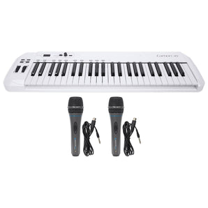 Samson Carbon 49 Key USB MIDI DJ Keyboard Controller+Software+(2) Microphones