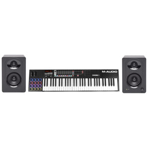 M-Audio Code 61 61-Key USB MIDI Production Keyboard Controller+Pair Monitors