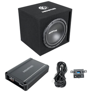 Memphis Audio SRXE112VP 12" 500w SRX Car Subwoofer Enclosure+Amplifier Package